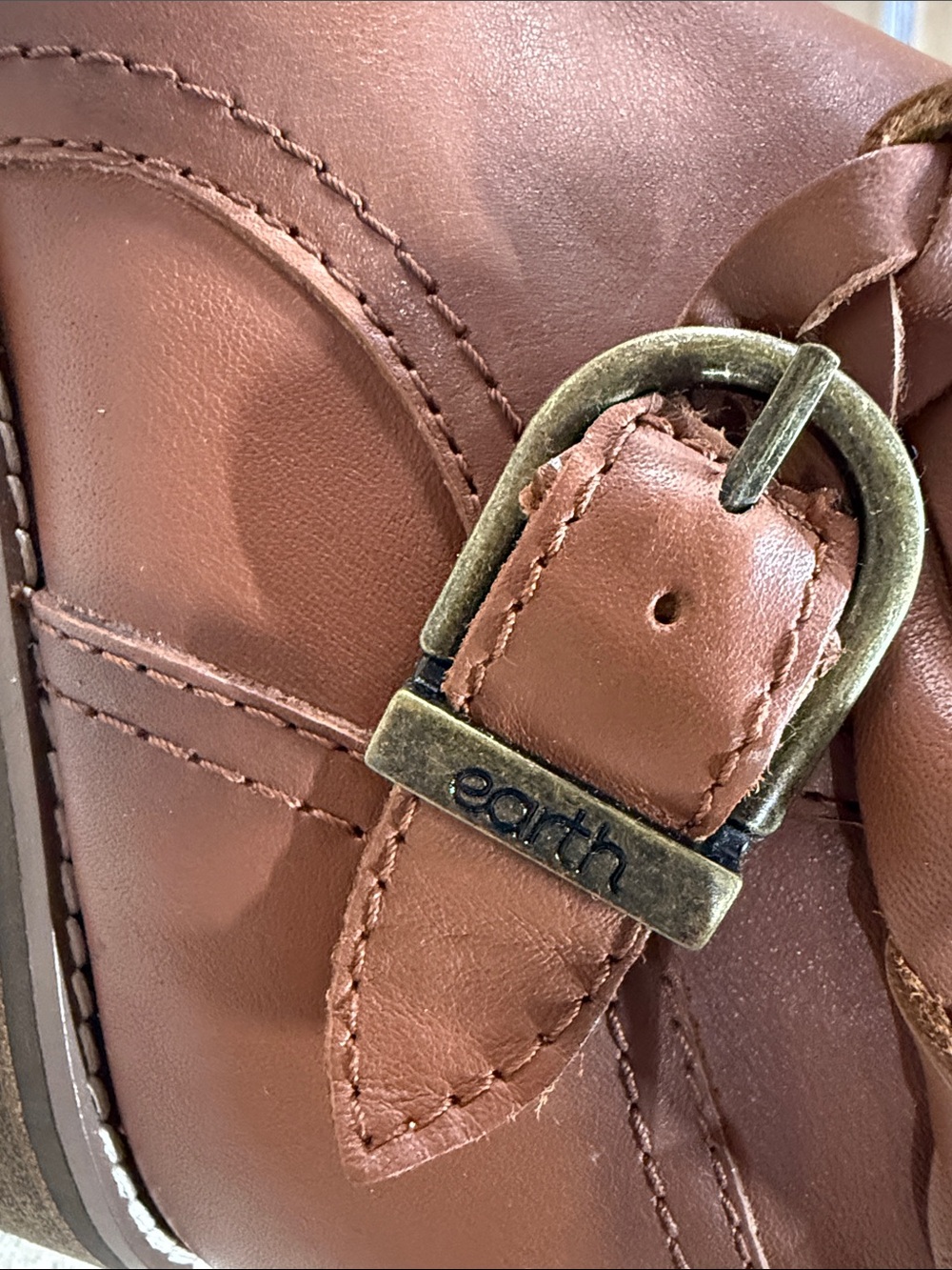 Earth Leather Brown Boots – Women's Size 7 - Picture 4 of 8